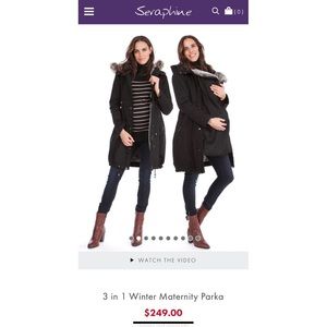 Serafine Maternity 3-in-1 Winter Parka, size 4